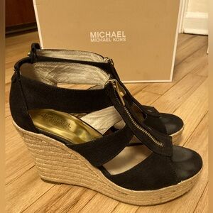 Michael Kors Black Damita Wedge